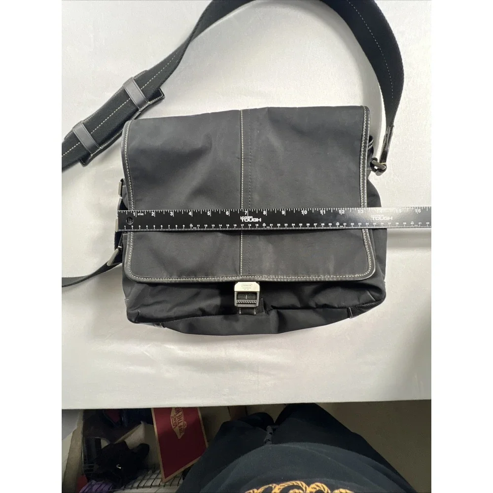 Coach Men's Black Messenger Bag Crossbody Adjustable Strap, Y2K